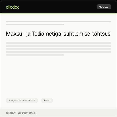 Document preview: Võlamenetluse menetluspõhimõtted digitaal — Pangandus ja rahandus, Eesti