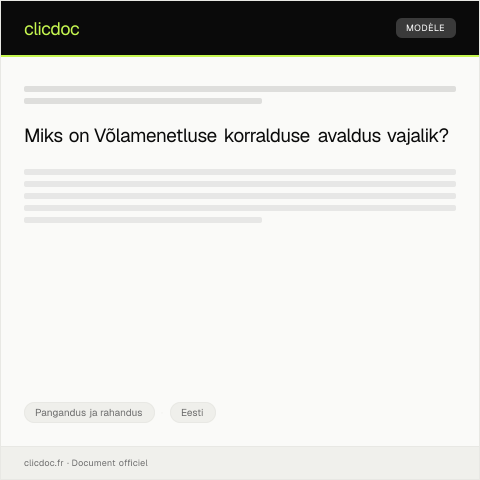 Document preview: Võlamenetluse korralduse avaldus — Pangandus ja rahandus, Eesti
