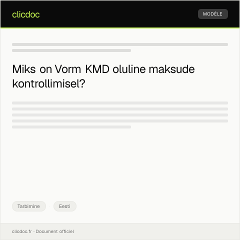 Document preview: Vorm KMD tarbimisandmete kontrollimiseks — Tarbimine, Eesti