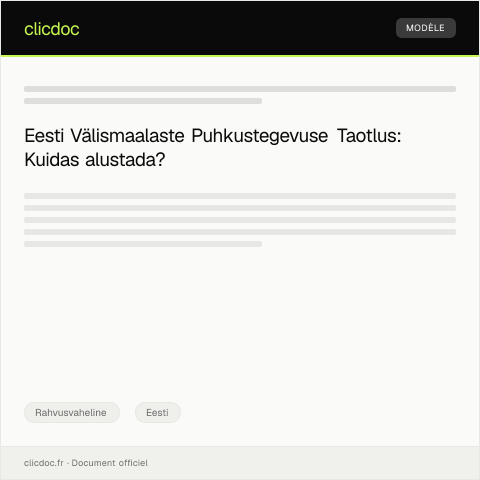 Document preview: Vorm L – Eesti Välismaalaste Puhkustegevuse Taotlus — Rahvusvaheline, Eesti