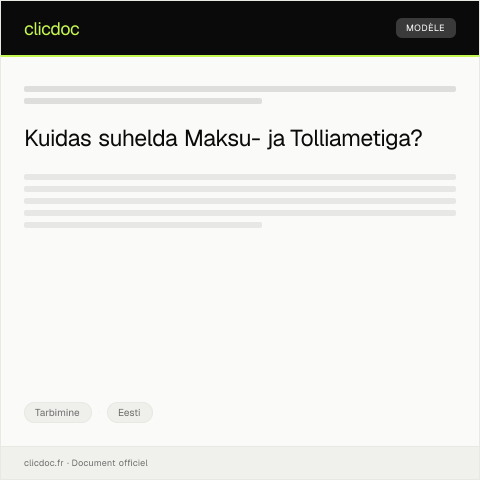 Document preview: Vorm TAR tarbimiskohustuse täitmise tõestamiseks — Tarbimine, Eesti