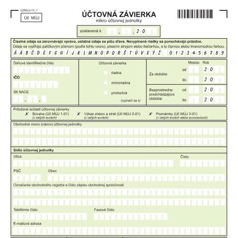 Document preview: UZMUJv14 — Iné, Slovensko (CERFA n°UZMUJv14)