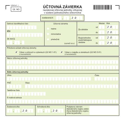Document preview: UZNOv21 — Iné, Slovensko (CERFA n°UZNOv21)