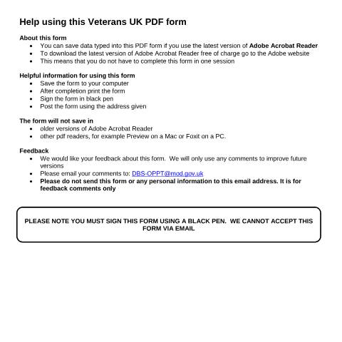 Document preview: War Widows / War Widowers Pension / funeral expenses — Ministry of Defence, Veterans UK, United Kingdom