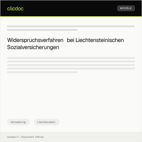 Dokumentvorschau: Widerspruch gegen die Beitragsbescheide bei den Liechtensteinischen Sozialversicherungen — Verwaltung, Liechtenstein