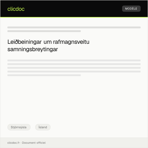 Document preview: Yfirfærsla á þjónustu við rafmagnsveitu — Stjórnsýsla, Ísland