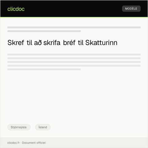 Document preview: Yfirlit yfir gerð samninga og lögfræðilegar ráðstafanir — Stjórnsýsla, Ísland