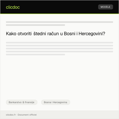 Document preview: Zahtjev za odobrenje štednog računa — Bankarstvo & finansije, Bosna i Hercegovina
